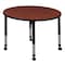 Regency Round Mobile Tables, 30 W, 30 L, 23-34 H, Wood, Metal, Cherry TB30RNDCHAPCBK - alternate 1